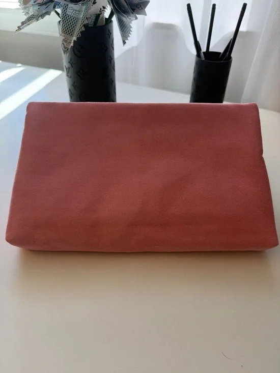 Dior Pink Embossed Logo Cosmetic Pouch - Picture 4 of 5